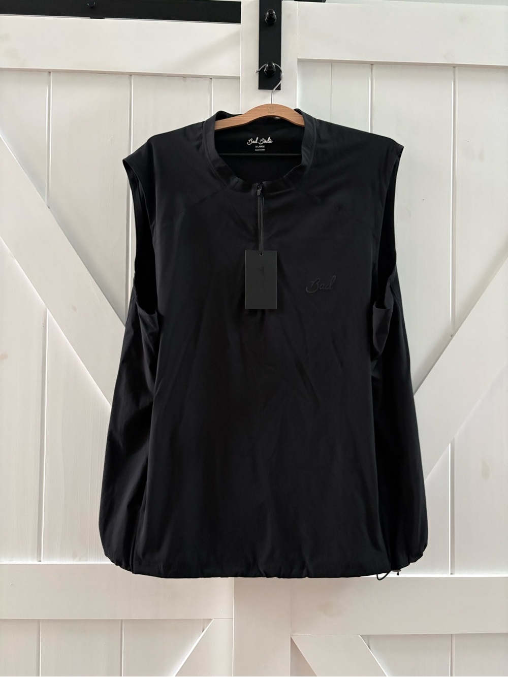 Bad Birdie Men’s XL Black LW Golf Quarter Zip Pullover Vest